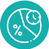 Nutritional value icon – optimized nutrient absorption and balanced daily dosage for pets