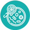 Pathogen inhibition icon – protects pets by fighting harmful bacteria and microbes