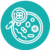 Pathogen inhibition icon – protects pets by fighting harmful bacteria and microbes
